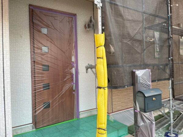 千葉県勝浦市　M様邸　外壁塗装工事　高圧洗浄～養生