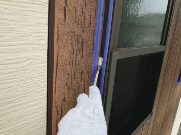 千葉県木更津市　K様邸　外壁塗装工事　コーキング補修　養生～プライマー塗布