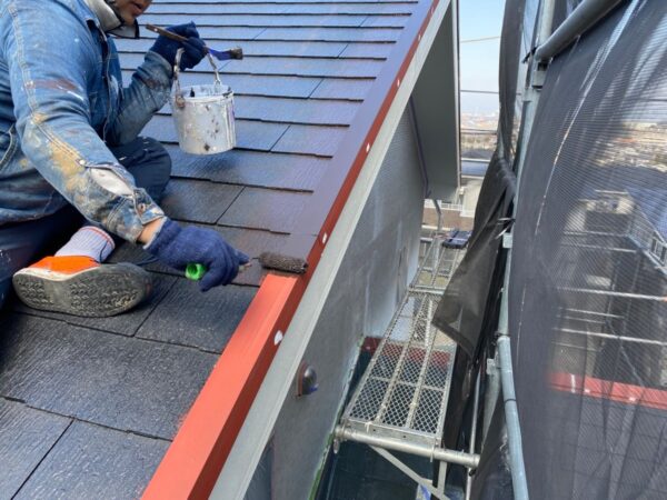 千葉県木更津市　M様邸　屋根塗装工事　中塗り～上塗り～施工完了