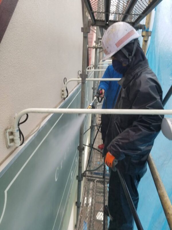 千葉県鴨川市　A様邸　外壁塗装工事　下地処理　高圧洗浄
