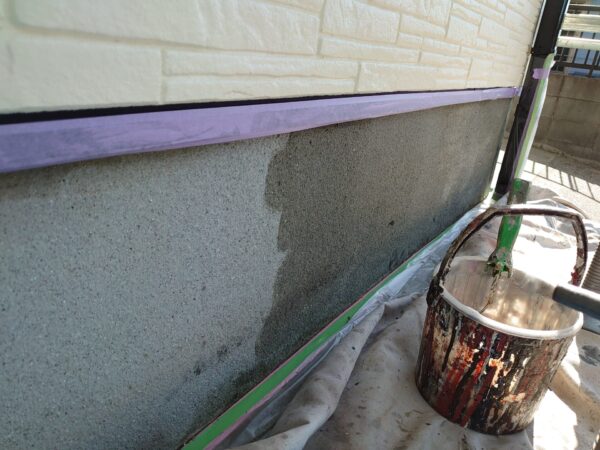 千葉県木更津市　N様邸　外壁塗装工事　基礎塗装　リバコン工法