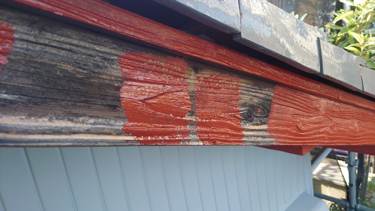 千葉県富津市　U様邸　外壁塗装、木部・雨押え板金の塗装