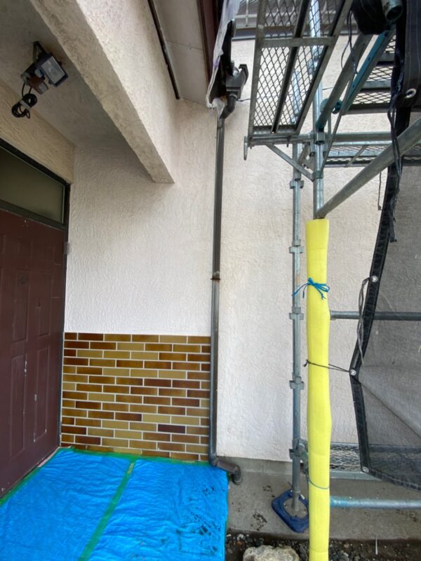 千葉県富津市　U様邸　外壁塗装工事　足場組立～養生シート設置　足場の重要性とは