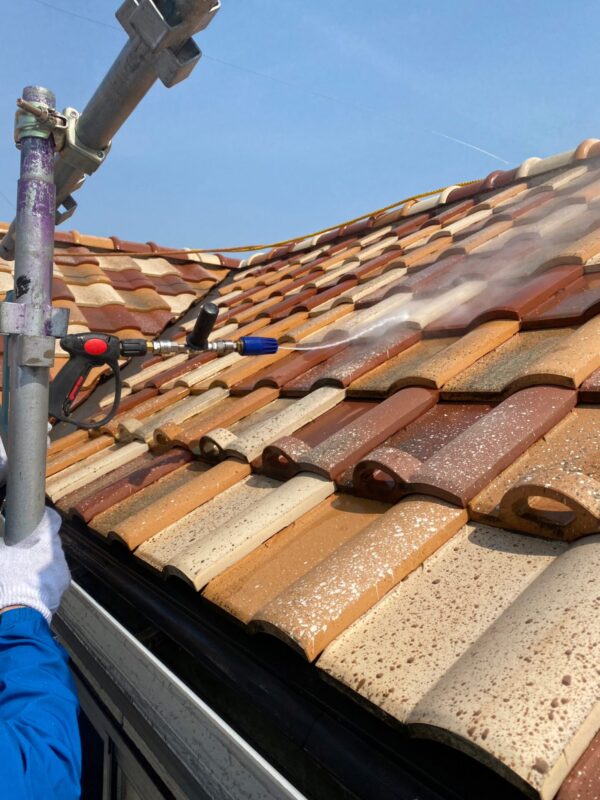 千葉県勝浦市　N様邸　屋根塗装・外壁塗装工事　下地処理　高圧洗浄