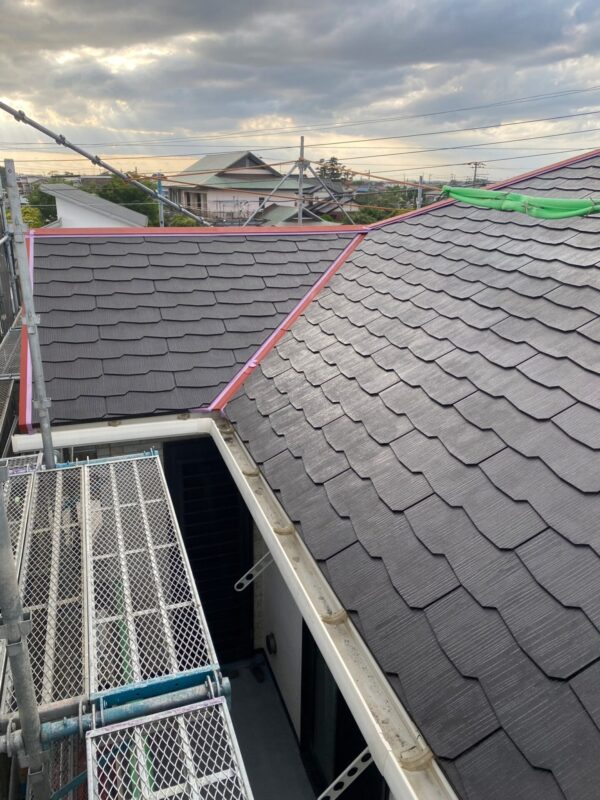 千葉県木更津市 N様邸 屋根塗装工事 下塗り~タスペーサー取り付け