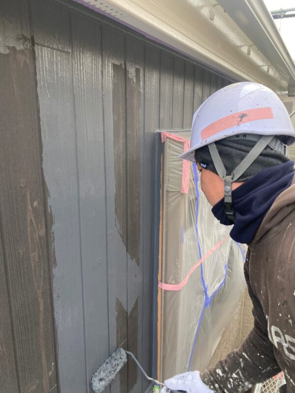 千葉県木更津市 M様邸 外壁塗装工事 下塗り~中塗り~上塗り