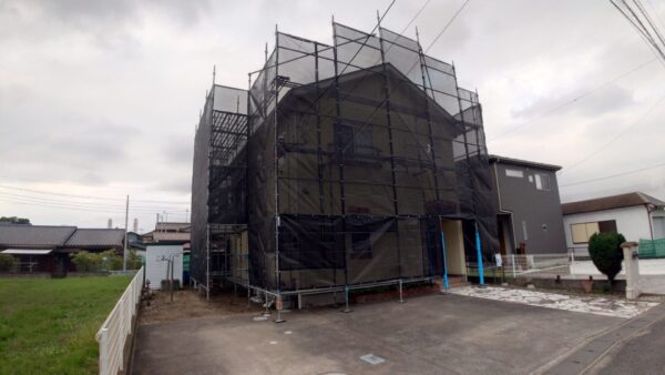 千葉県富津市 Y様邸 屋根塗装・外壁塗装 足場設置~飛散防止シート